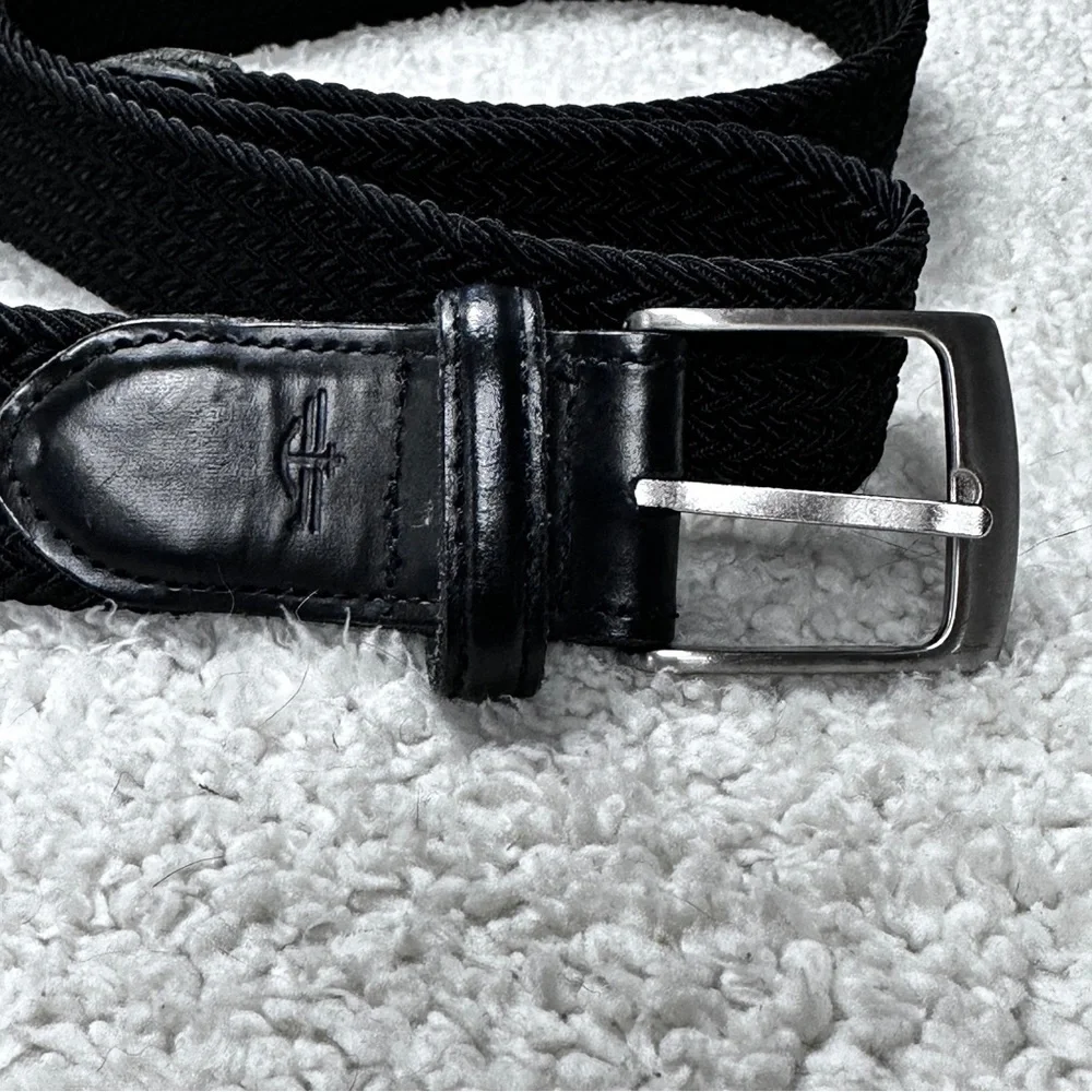 Dockers Men’s Black adjustable Braided Stretchy Woven Fabric Belt, 38
